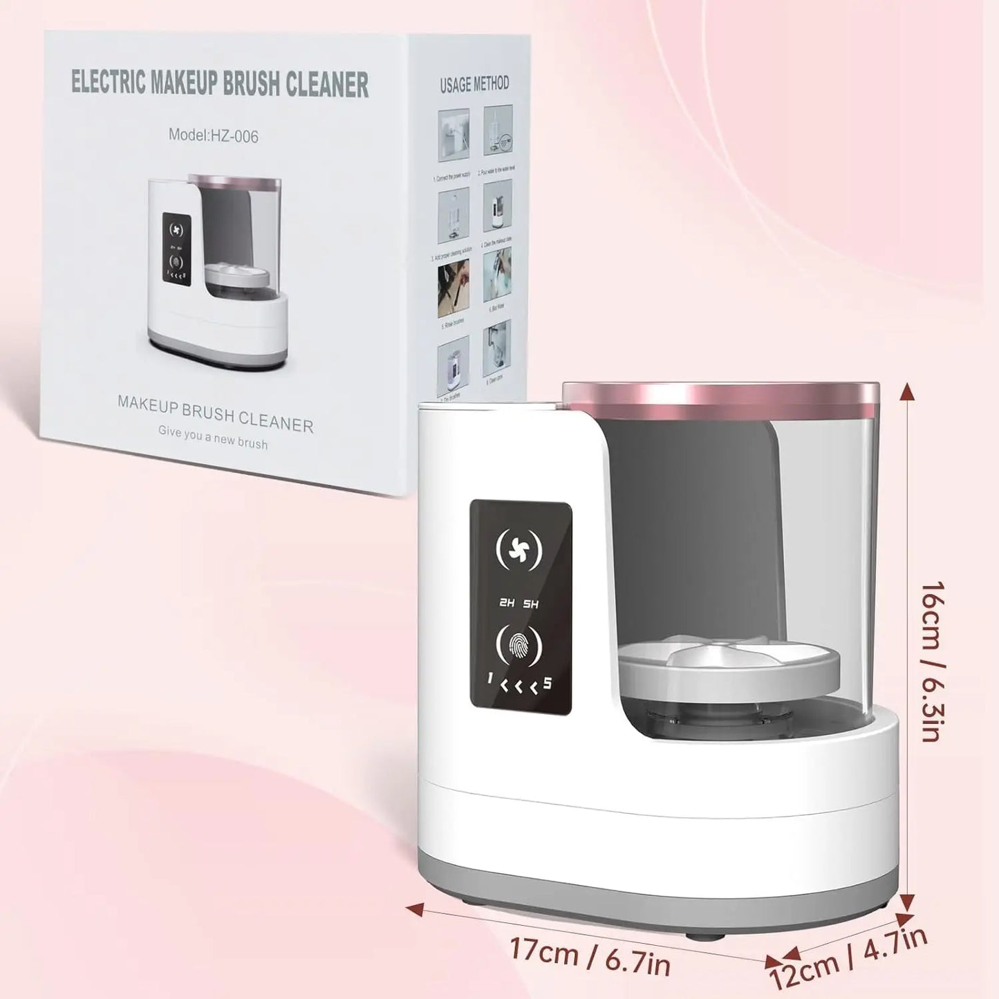 GlowUp Electric Makeup Brush Cleaner — Clean in Seconds